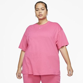 Top Nike Sportswear Essential Maneca Scurta (Plus Size) Dama Albi | OKIA-39254